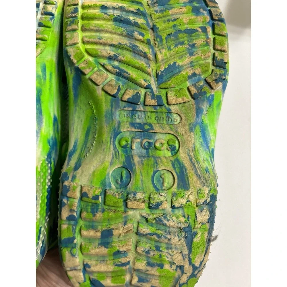 Crocs Tie-Dye (size J1) Blue & Green Crocs